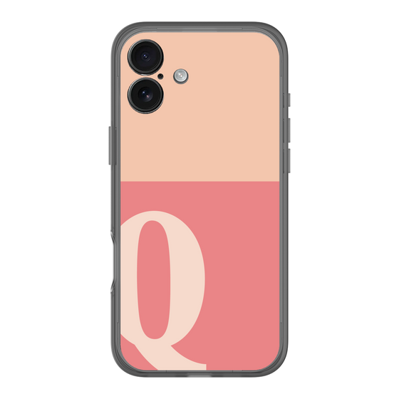 スリムプロテクションプレミアムケース［ オリジナル - initial two tone - Q pink ］