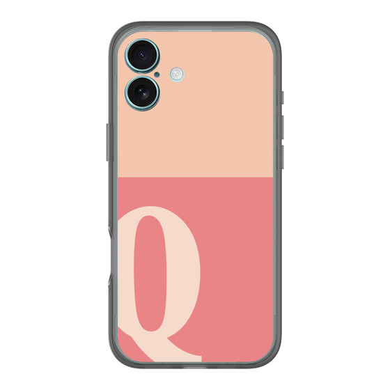 スリムプロテクションプレミアムケース［ オリジナル - initial two tone - Q pink ］