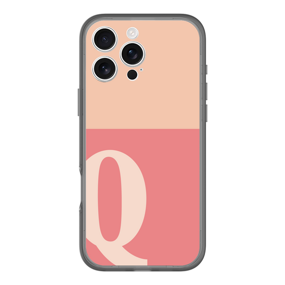 スリムプロテクションプレミアムケース［ オリジナル - initial two tone - Q pink ］