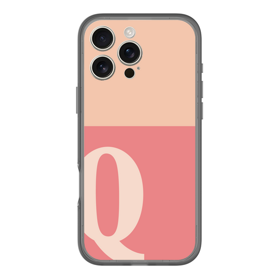 スリムプロテクションプレミアムケース［ オリジナル - initial two tone - Q pink ］