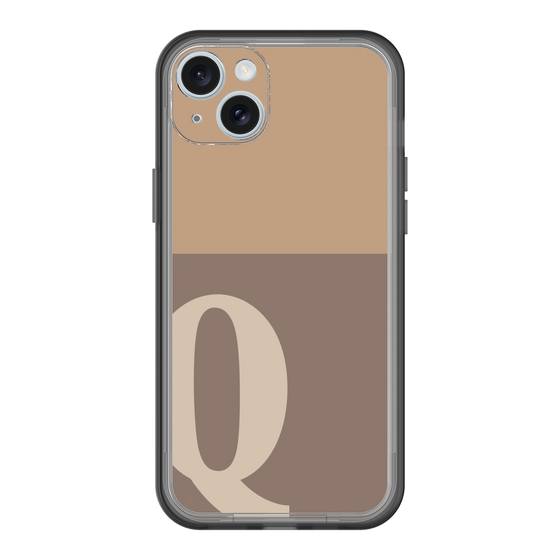 スリムプロテクションプレミアムケース［ オリジナル - initial two tone - Q brown ］