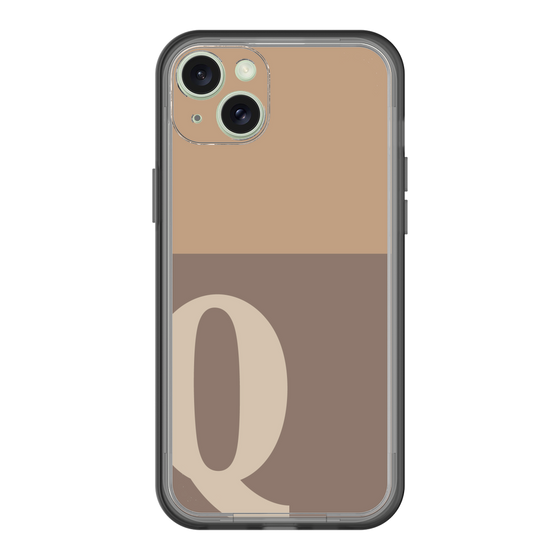 スリムプロテクションプレミアムケース［ オリジナル - initial two tone - Q brown ］