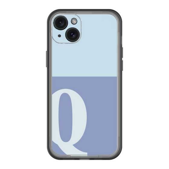 スリムプロテクションプレミアムケース［ オリジナル - initial two tone - Q blue ］