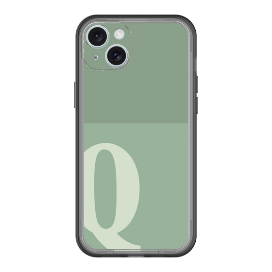 スリムプロテクションプレミアムケース［ オリジナル - initial two tone - Q green ］