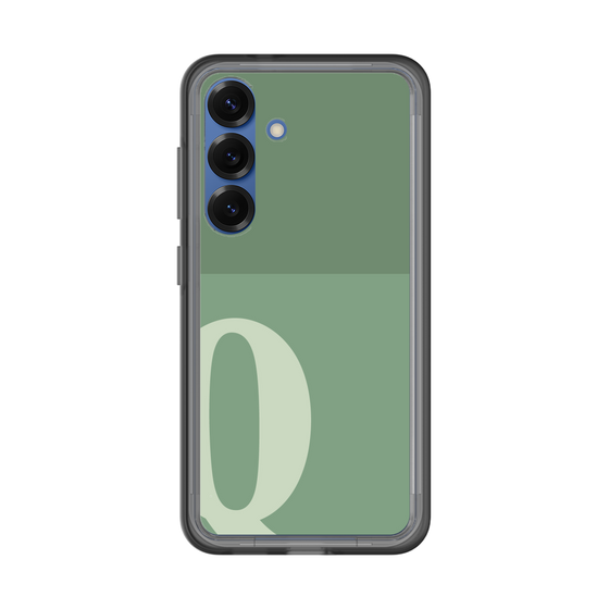 スリムプロテクションプレミアムケース［ オリジナル - initial two tone - Q green ］