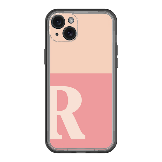 スリムプロテクションプレミアムケース［ オリジナル - initial two tone - R pink ］