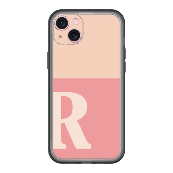 スリムプロテクションプレミアムケース［ オリジナル - initial two tone - R pink ］