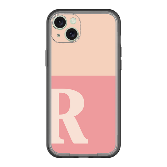 スリムプロテクションプレミアムケース［ オリジナル - initial two tone - R pink ］