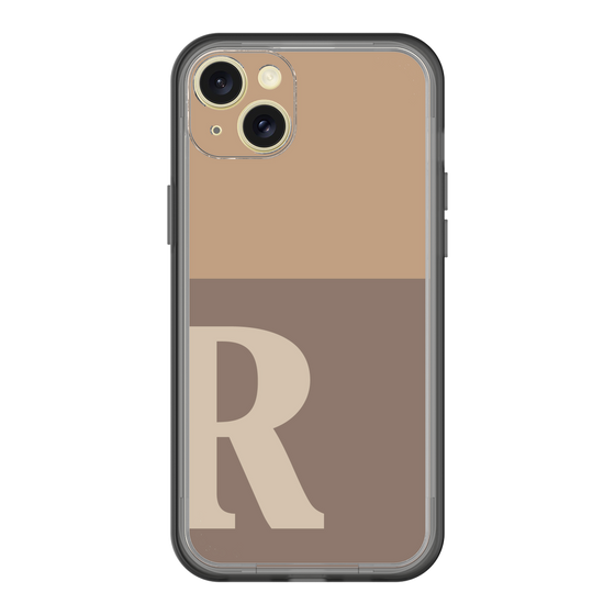 スリムプロテクションプレミアムケース［ オリジナル - initial two tone - R brown ］