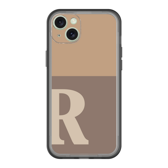 スリムプロテクションプレミアムケース［ オリジナル - initial two tone - R brown ］
