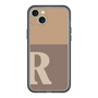 スリムプロテクションプレミアムケース［ オリジナル - initial two tone - R brown ］