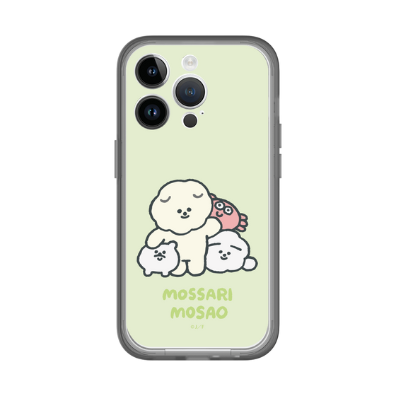 スリムプロテクションプレミアムケース［ もっさりもさお - みんないっしょ - グリーン ］