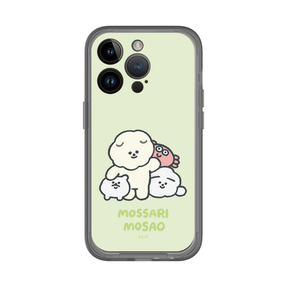 スリムプロテクションプレミアムケース［ もっさりもさお - みんないっしょ - グリーン ］