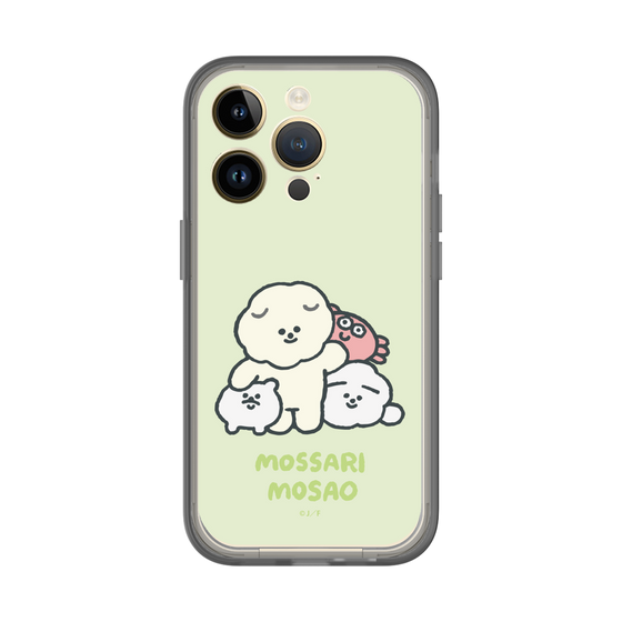 スリムプロテクションプレミアムケース［ もっさりもさお - みんないっしょ - グリーン ］