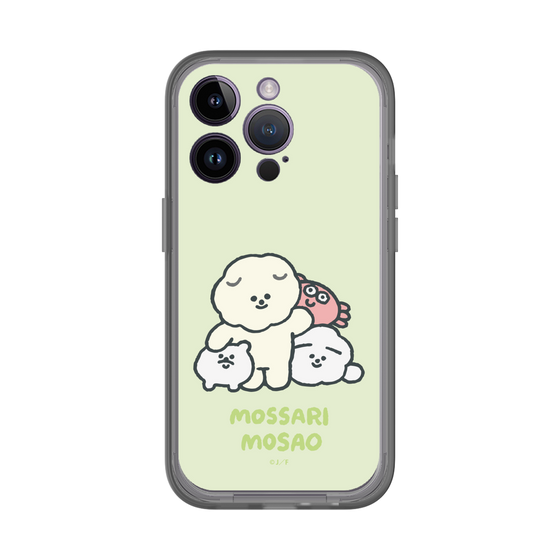スリムプロテクションプレミアムケース［ もっさりもさお - みんないっしょ - グリーン ］