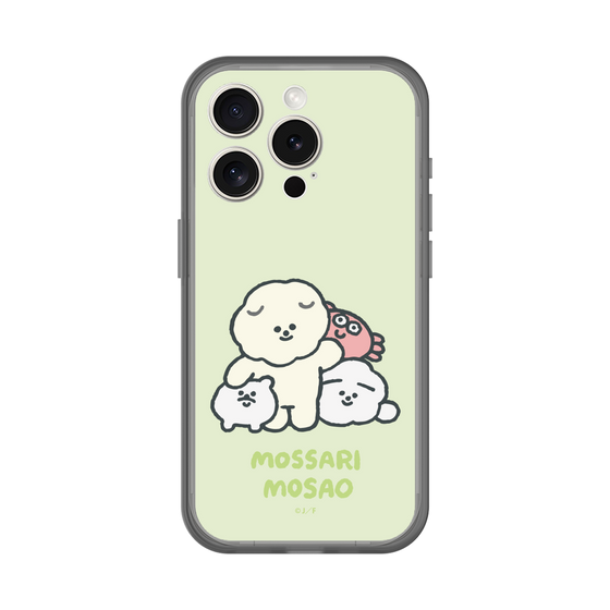 スリムプロテクションプレミアムケース［ もっさりもさお - みんないっしょ - グリーン ］