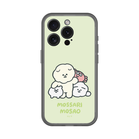 スリムプロテクションプレミアムケース［ もっさりもさお - みんないっしょ - グリーン ］