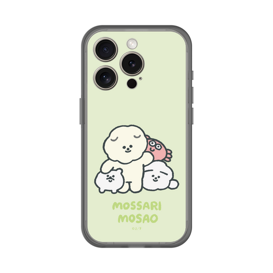 スリムプロテクションプレミアムケース［ もっさりもさお - みんないっしょ - グリーン ］