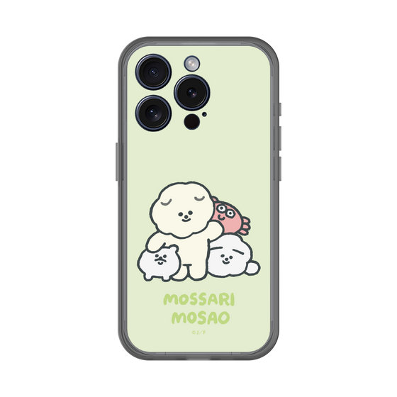 スリムプロテクションプレミアムケース［ もっさりもさお - みんないっしょ - グリーン ］