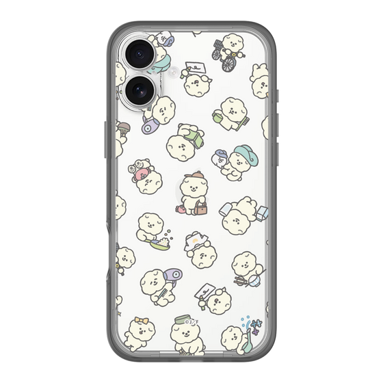 スリムプロテクションプレミアムケース［ もっさりもさお - もさおがいっぱい - クリア ］