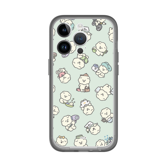 スリムプロテクションプレミアムケース［ もっさりもさお - もさおがいっぱい - グリーン ］