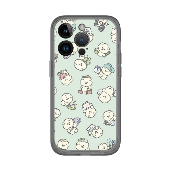 スリムプロテクションプレミアムケース［ もっさりもさお - もさおがいっぱい - グリーン ］
