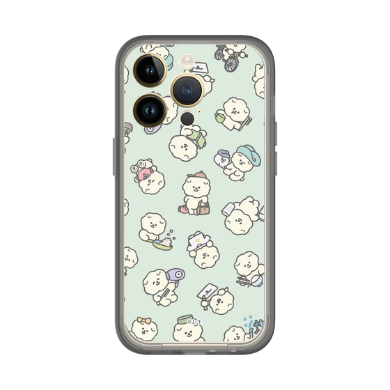 スリムプロテクションプレミアムケース［ もっさりもさお - もさおがいっぱい - グリーン ］