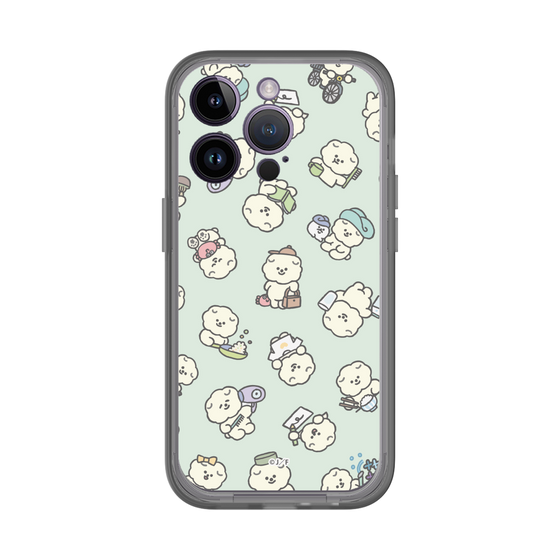 スリムプロテクションプレミアムケース［ もっさりもさお - もさおがいっぱい - グリーン ］