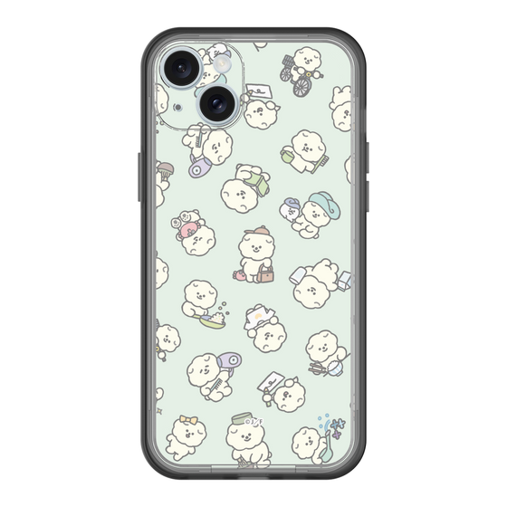 スリムプロテクションプレミアムケース［ もっさりもさお - もさおがいっぱい - グリーン ］