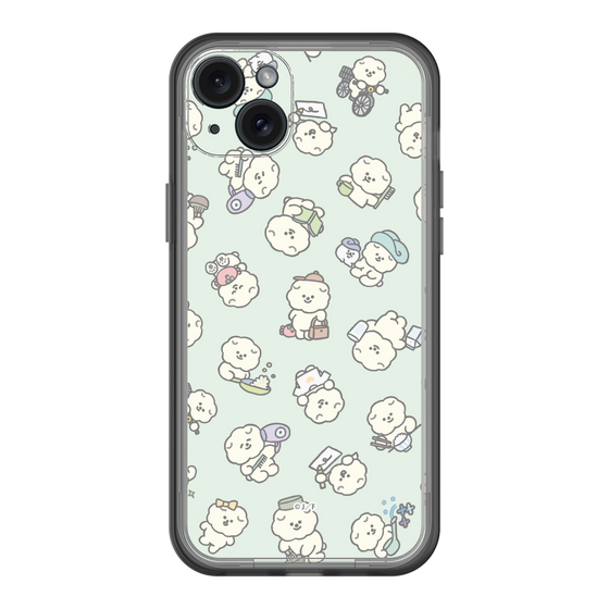 スリムプロテクションプレミアムケース［ もっさりもさお - もさおがいっぱい - グリーン ］