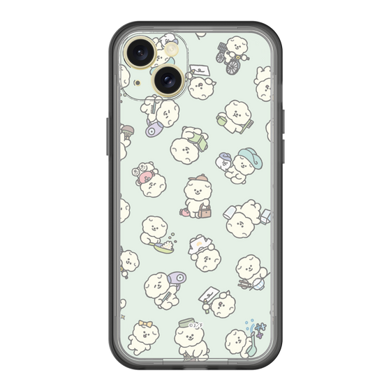 スリムプロテクションプレミアムケース［ もっさりもさお - もさおがいっぱい - グリーン ］