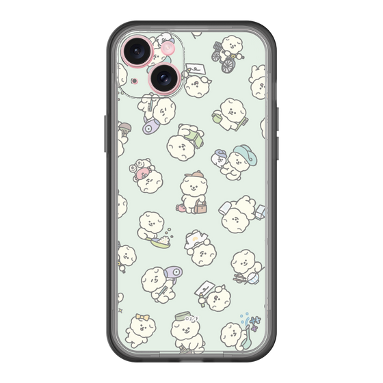 スリムプロテクションプレミアムケース［ もっさりもさお - もさおがいっぱい - グリーン ］