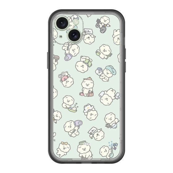 スリムプロテクションプレミアムケース［ もっさりもさお - もさおがいっぱい - グリーン ］