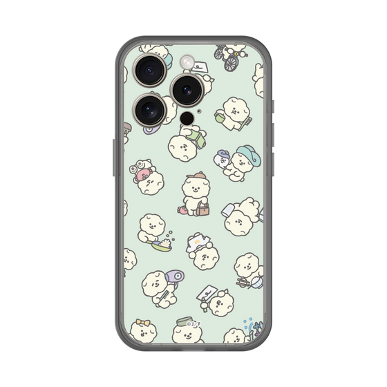 スリムプロテクションプレミアムケース［ もっさりもさお - もさおがいっぱい - グリーン ］