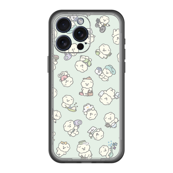スリムプロテクションプレミアムケース［ もっさりもさお - もさおがいっぱい - グリーン ］