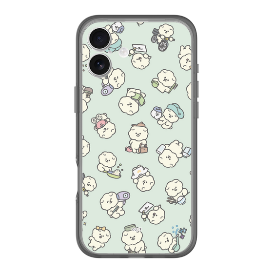 スリムプロテクションプレミアムケース［ もっさりもさお - もさおがいっぱい - グリーン ］