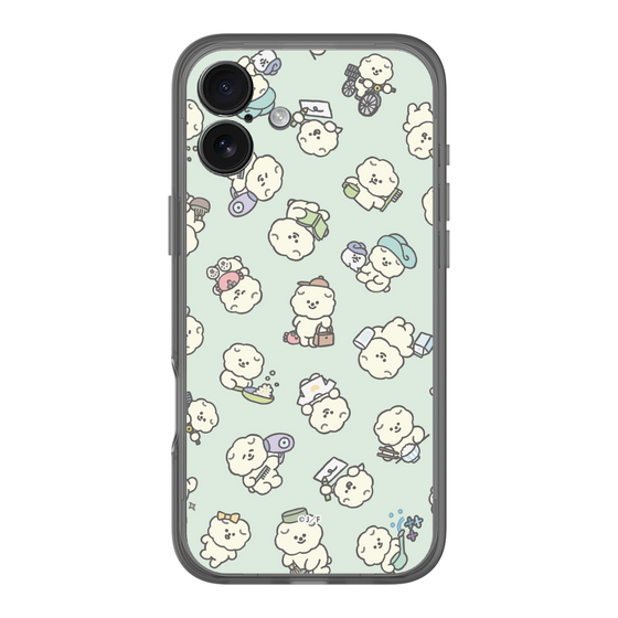 スリムプロテクションプレミアムケース［ もっさりもさお - もさおがいっぱい - グリーン ］