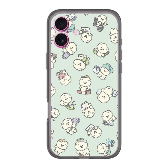 スリムプロテクションプレミアムケース［ もっさりもさお - もさおがいっぱい - グリーン ］