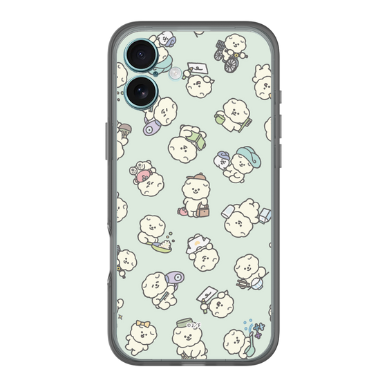 スリムプロテクションプレミアムケース［ もっさりもさお - もさおがいっぱい - グリーン ］