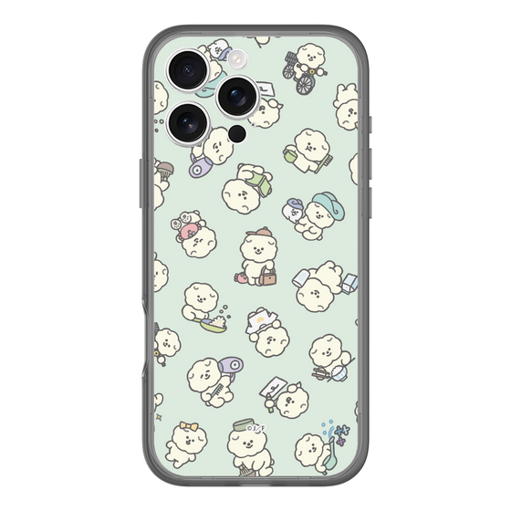 スリムプロテクションプレミアムケース［ もっさりもさお - もさおがいっぱい - グリーン ］