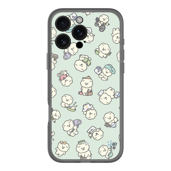 スリムプロテクションプレミアムケース［ もっさりもさお - もさおがいっぱい - グリーン ］