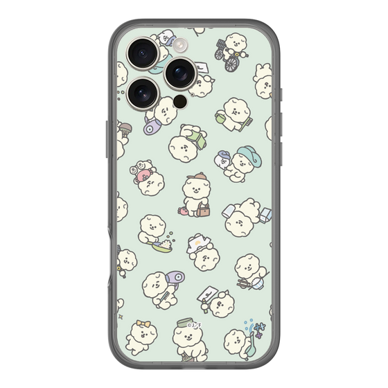 スリムプロテクションプレミアムケース［ もっさりもさお - もさおがいっぱい - グリーン ］