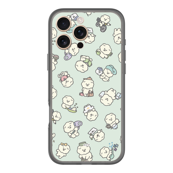 スリムプロテクションプレミアムケース［ もっさりもさお - もさおがいっぱい - グリーン ］