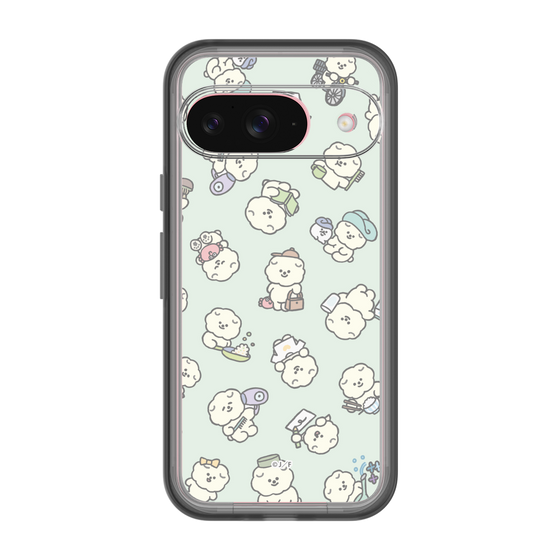 スリムプロテクションプレミアムケース［ もっさりもさお - もさおがいっぱい - グリーン ］