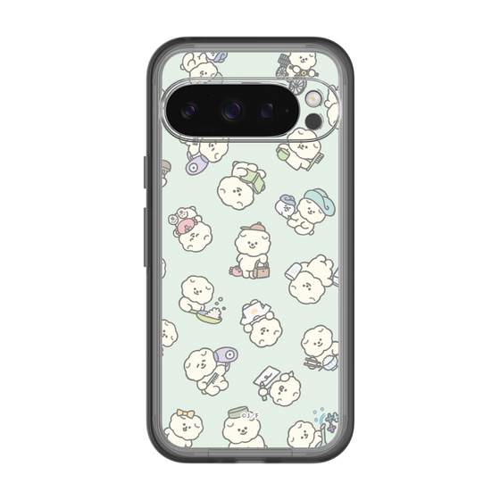 スリムプロテクションプレミアムケース［ もっさりもさお - もさおがいっぱい - グリーン ］
