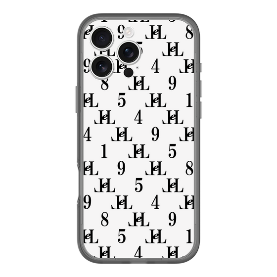 スリムプロテクションプレミアムケース［ Chell classy - Monogram - White ］