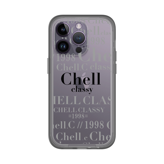 スリムプロテクションプレミアムケース［ Chell classy - Logotype ］