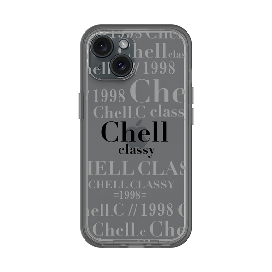 スリムプロテクションプレミアムケース［ Chell classy - Logotype ］