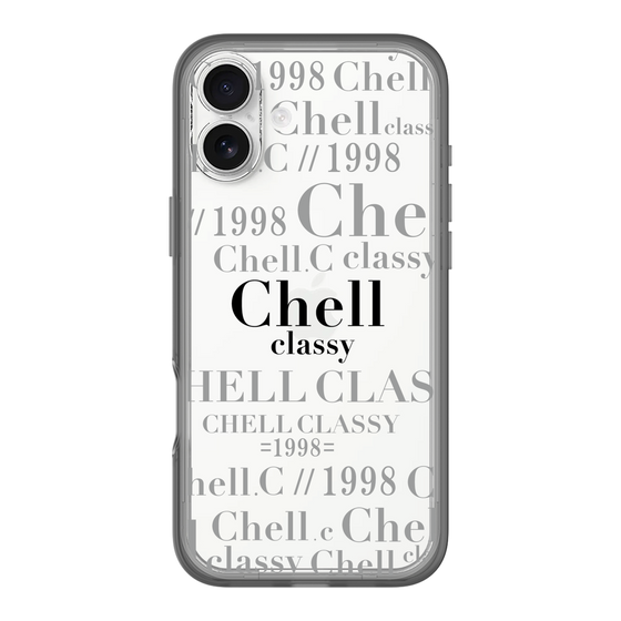 スリムプロテクションプレミアムケース［ Chell classy - Logotype ］