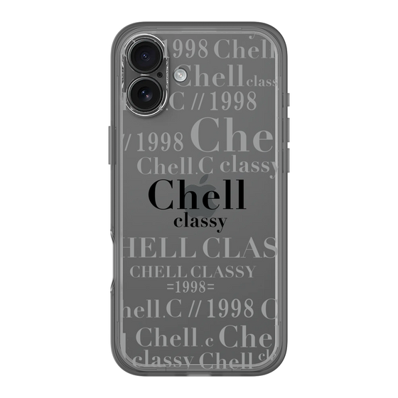 スリムプロテクションプレミアムケース［ Chell classy - Logotype ］